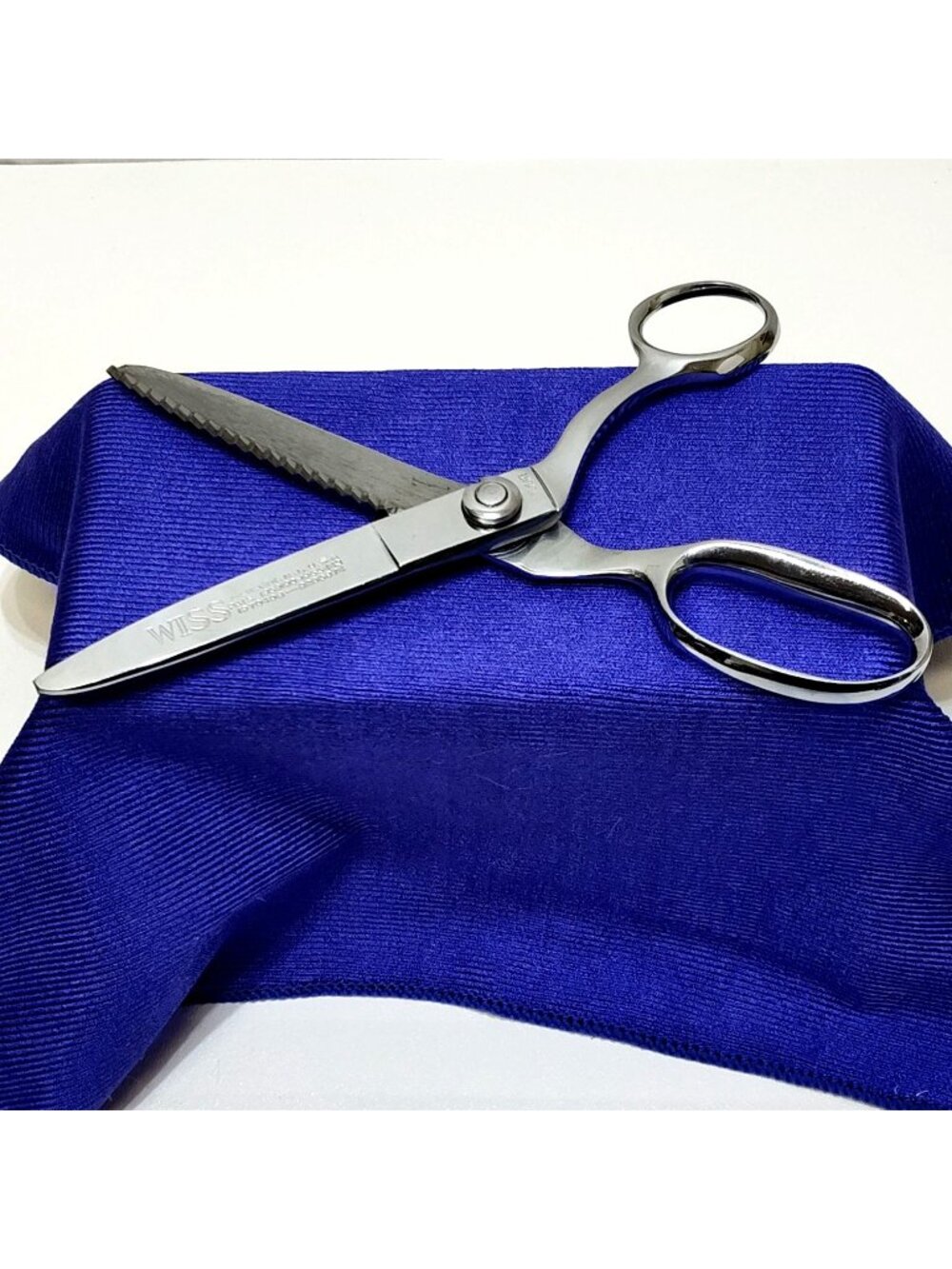 WISS Pinking Shears Chrome-Plated Sewing Scissors Newark NJ Stamp 9" Length VTG
